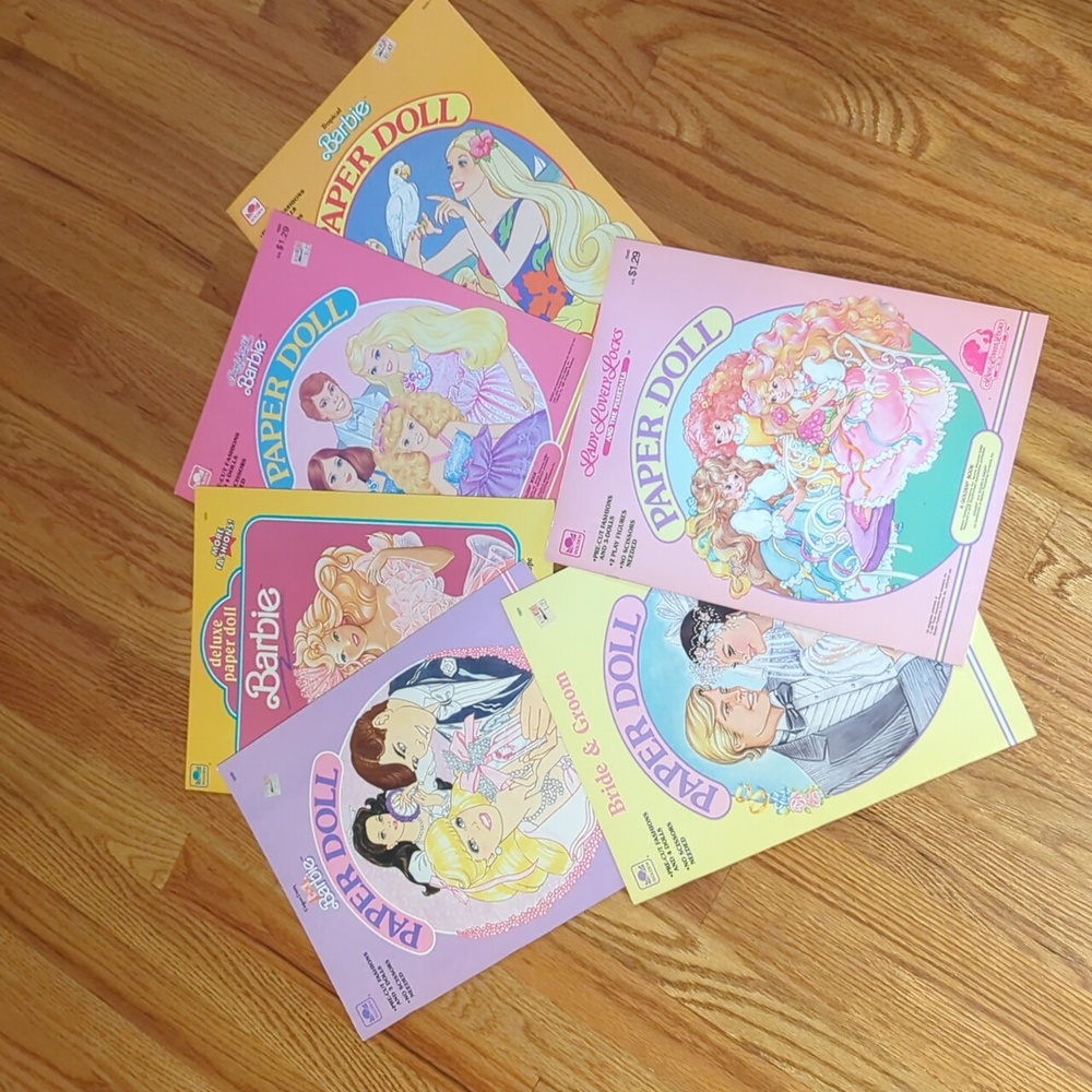 Paper Dolls- Lot of 6 Vintage 1986-1990 Golden Paper Dolls